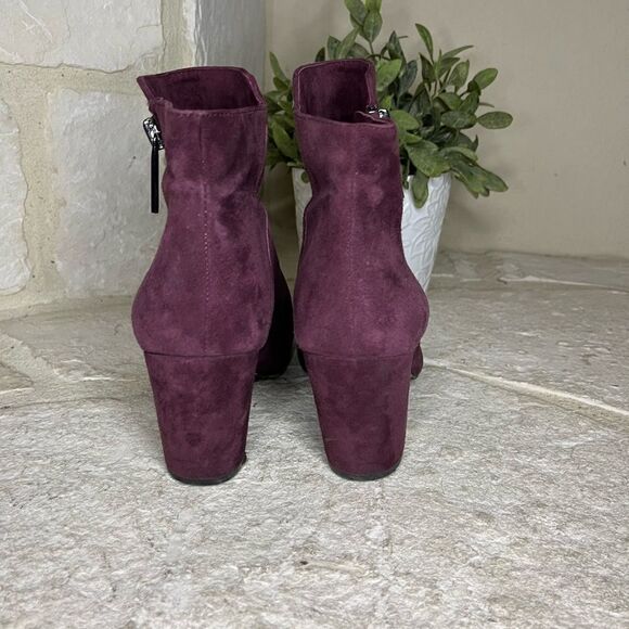 1.State burgundy suede side zip booties sz 7.5 - Picture 9 of 10
